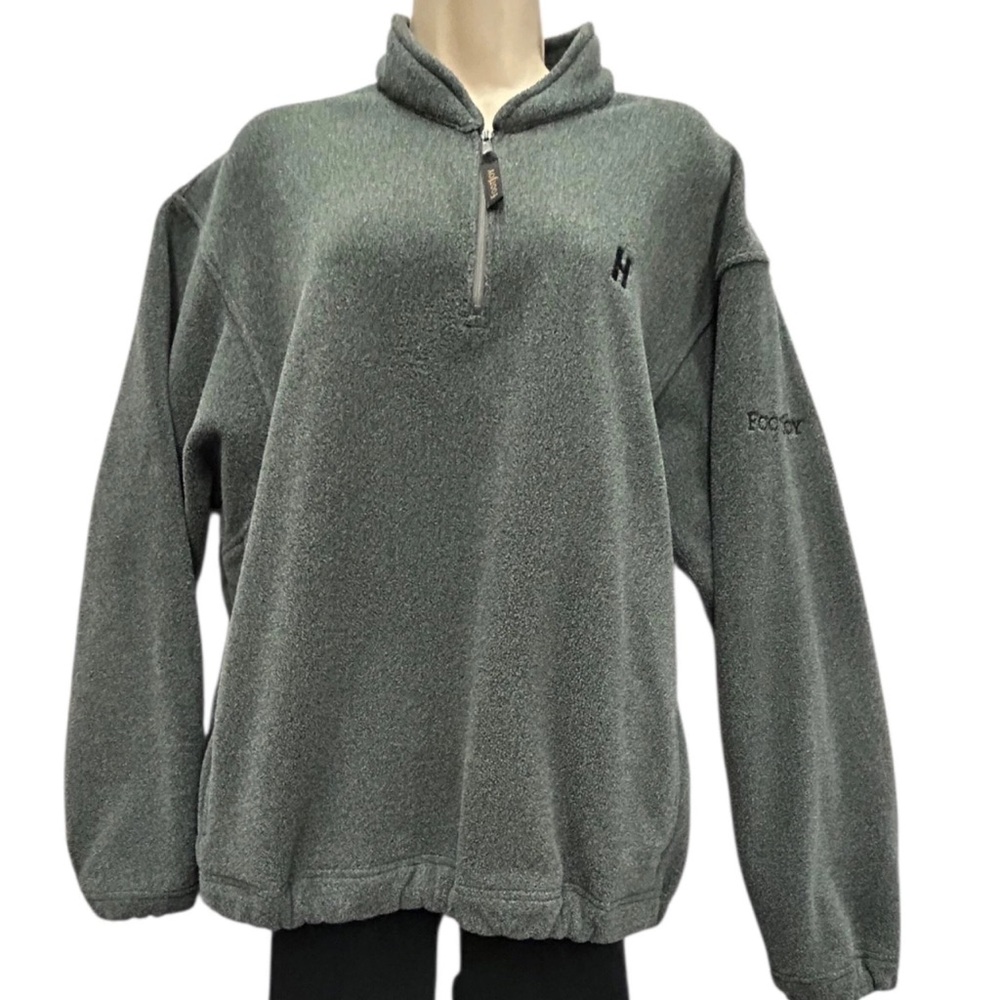FootJoy Fleece Quarter Zip Women’s Medium Gray Golf Polartec Logo Vintage